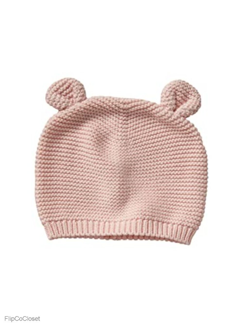 Unisex Baby Soft Garter Knit Bear Ear Beanie Hat
